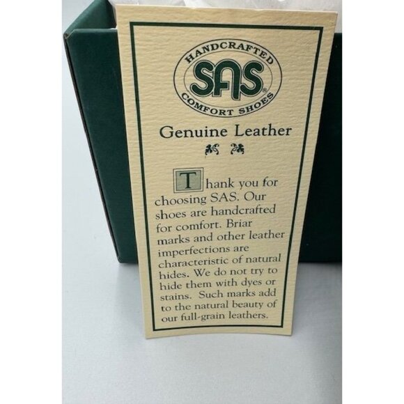 NWT SAS Womens Genuine Leather Weave Chestnut 8.5 NARROW Loafers - Picture 5 of 11